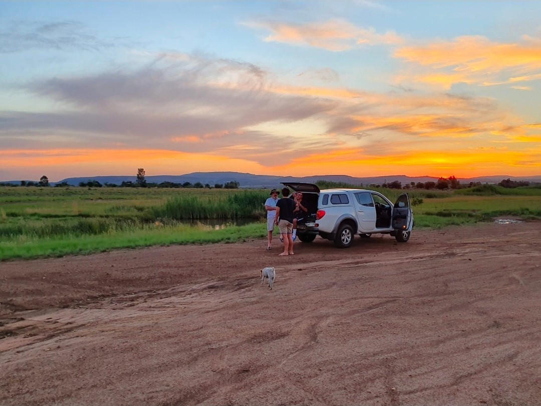 Sundown beside the bakkie, shared by Diaan Esterhuizen
